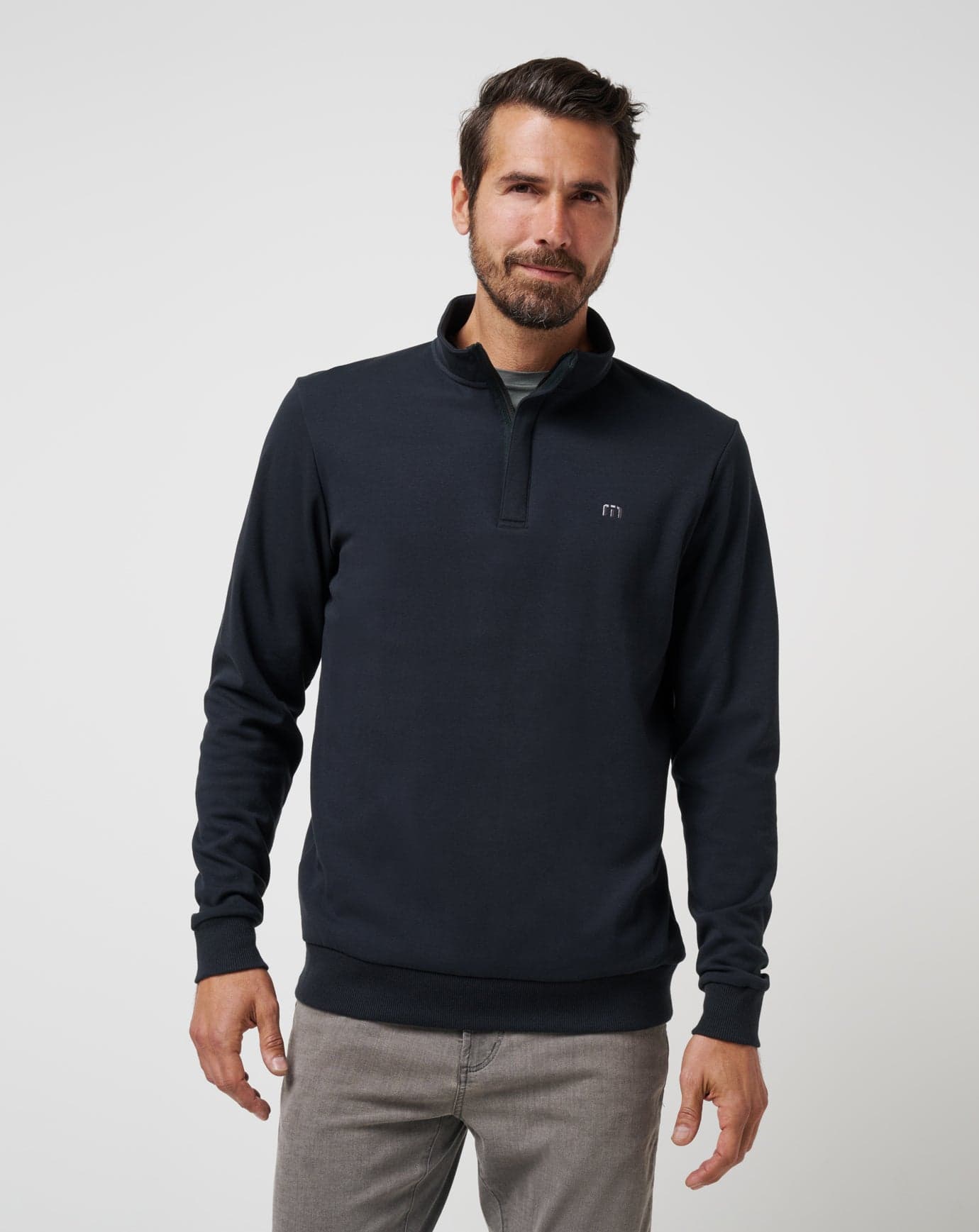 Cloud Quarter-Zip in Black